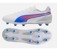 PUMA King Match FG/AG, Zapatillas de Fútbol Unisex Adulto, Puma White Bluemazing Flat Light Gray, 43 EU