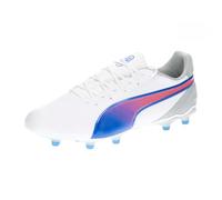 PUMA King Match FG/AG, Zapatillas de Fútbol Unisex Adulto, Puma White Bluemazing Flat Light Gray, 44 EU