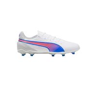 PUMA King Match FG/AG, Zapatillas de Fútbol Unisex Adulto, Puma White Bluemazing Flat Light Gray, 45 EU