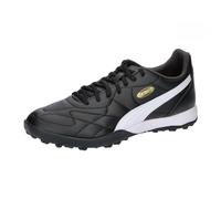 PUMA King Top TT, Soccer Shoe Unisex Adulto, Black White Gold, 40.5 EU