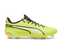PUMA King Ultimate - Tacos de fútbol para hombre, color naranja, Lima eléctrica/negro/rosa veneno, 44 EU