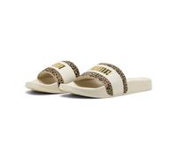 PUMA Leadcat 2.0 Animal Flair, Sandalias deslizantes Mujer, Alpine Snow Gold, 37 EU