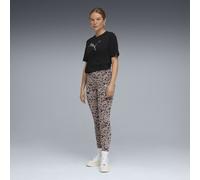 PUMA Leggings estampados Essentials Graphics Animal para mujer, Accesoiros, Beige, XS XS