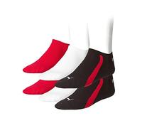 PUMA Lifestyle - 6 pares de calcetines cortos unisex (talla 35-46), 852 - negro/blanco/rojo, 43-46