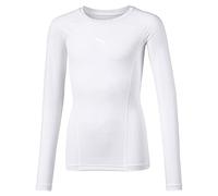 PUMA Liga Baselayer, Camiseta De Manga Larga Unisex Niños, Blanco, 8 Años