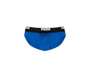 Puma Logo, Bañador Slip de los Hombres, Vivid Blue,