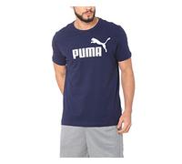 Puma Logo tee Camiseta, Hombre, Azul (Peacoat), S