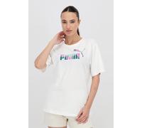 Puma Logo Tie Dye - Blanco - Camiseta Manga Corta Mujer talla S
