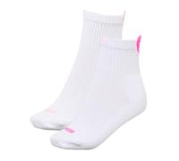 PUMA Logotipo de corazón de algodón Reciclado Calcetín, White Pink, 39-42 (Pack de 2) Mujeres