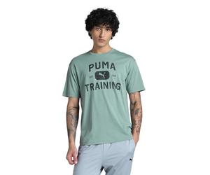 Puma M Graphics Train Logo Relaxed tee, Camisetas Unisex Adulto, Green Moon,