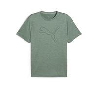 PUMA M TAD Essential Heather Cat tee (CF Large Cat), Camisetas Unisex Adulto, Green Moon Heather,