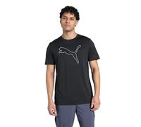 PUMA M TAD Essential Heather Cat tee (CF Large Cat), Camisetas Unisex Adulto, PUMA Black Heather,