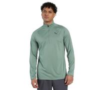 PUMA M TAD Tech Fabric Mix 1/4 Zip, Camisas Hombre, Green Moon,