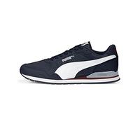 PUMA Malla St Runner V3, Zapatillas Unisex Adulto, Gris Platino White Parisian Night, 47 EU