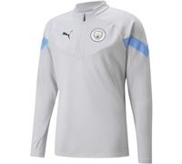 PUMA Manchester City F.C. - Camiseta de fútbol con cremallera para hombre, gris/azul, M