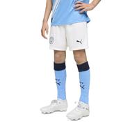 PUMA Manchester City FC Pantalones Cortos para niños 25/26, Blanco (White x Team Light Blue), 152