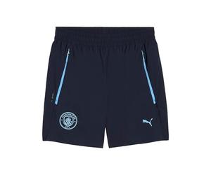 PUMA Manchester City FC Pantalones Cortos Pumatech para Hombres 25/26, Azul (Deep Navy x Team Light Blue), M