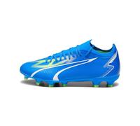 PUMA Match FG/AG M 107347 03 Football Shoes, Zapatillas Unisex Adulto, Ultra Blue White-Pro Green, 45 EU