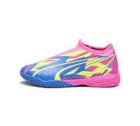PUMA Match Ll Energy It+Mid Jr, Zapatillas de fútbol, Rosa Luminoso, Ultra Azul, Amarillo, Alerta, 33 EU