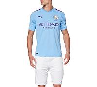 PUMA MCFC Home Shirt Replica Top1 Player Maillot, Hombre, Team Light Blue-Tillandsia Purple, XL