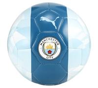 PUMA MCFC - Pelotas de Entrenamiento para Hombre/Unisex, Color Plateado, Azul Cielo y Lago, Talla 5