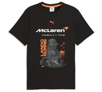 PUMA McLaren F1 Camiseta Hombre Lando Norris con gráfica del Coche y número 4 - Negro - Talla: L