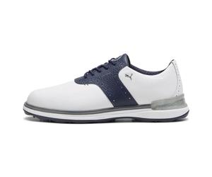 PUMA Men Avant Golf Shoe, PUMA White-Deep Navy-Speed Blue, 45 EU