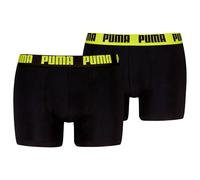 PUMA Men Everyday Bóxer, Black/Yellow, XXL (Pack de 2) de los Hombres