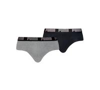 PUMA Men Everyday Briefs, Ropa Interior Hombre, Gris Melange/Negro, L