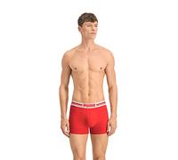 PUMA Men Everyday Placed Logo Boxers, Ropa interior Hombre, Rojo / Black 651, M