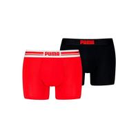 PUMA Men Everyday Placed Logo Boxers, Ropa Interior Hombre, Rojo/Negro - New, L