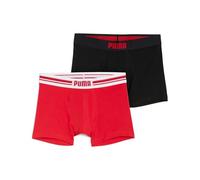 PUMA Men Everyday Placed Logo Boxers, Ropa Interior Hombre, Rojo/Negro - New, M