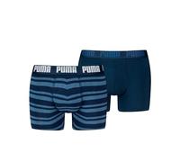 PUMA Men Everyday Striped Boxers, Ropa Interior Hombre, Denim, S