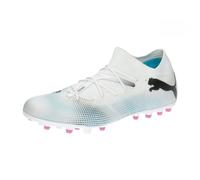 Puma Men Future 7 Match Mg Soccer Shoes, Puma White-Puma Black-Poison Pink, 44 EU