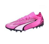 PUMA Ultra Match MG, Soccer Shoe Hombre, Poison Pink White Black, 44.5 EU