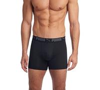 PUMA Men's 3 Pack Athletic Fit Boxer Briefs, Castlerock, Large