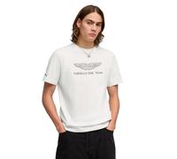 PUMA Men's AMF1 Essential Big Logo (Regular) 2026 Tee | Como se ve llevado por el equipo y los pilotos, Todos los últimos logotipos de equipos y socios, Ala curva con cierre trasero