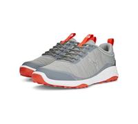 PUMA Men's Fusion Pro Golf Shoe, Cool Mid Gray Puma Silver Red Blast, 43 EU