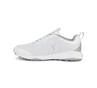 PUMA Men's Fusion Pro Golf Shoe, Puma White Puma Silver Flat Light Gray, 42 EU
