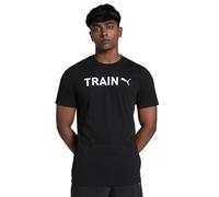PUMA Men's Graphic tee Train, Hombre, Negro Black, L