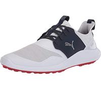 Puma Golf Ignite Nxt Lace - Zapatos de golf para hombre, Puma White-puma Silver-peacoat - Casco de ciclismo, color plateado, 43 EU