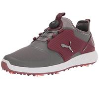 PUMA Men's Ignite Pwradapt Caged Disc Golf Shoe, Quiet Shade Silver-Zinfandel, 11