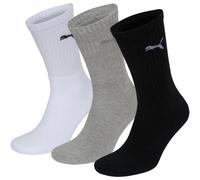 PUMA Men's Sport 3p' Sports Socks (pack of 3) 6-8 Grey/White/Black-Grey/White/Bl
