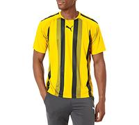 PUMA Men's Teamliga Striped Jersey, Cyber Yellow Black, Large