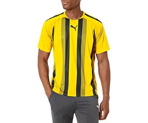 Puma Men's Teamliga Striped Jersey, Cyber Yellow Black, Large