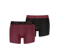 Puma Microfiber Boxer Hombre (Paquete de 2), Burdeos, XL