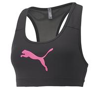 Puma Mid Impact 4keeps Bra Sujetador deportivo, Black Sunset Pink Cat, XS Mujer
