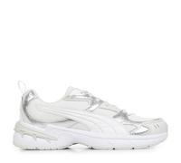 PUMA Milenio Tech 2000 Metallic Whisper - Tenis para Mujer, Color Blanco-Pluma, Gris Plateado, Talla 4, Puma Blanco Pluma Gris Puma Plata, 37 EU