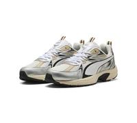 PUMA Milenio Tech, Zapatillas Unisex Adulto, Blanco Cálido Blanco Plata, 44.5 EU
