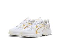 PUMA Milenio Tech, Zapatillas Unisex Adulto, White-Archive Gold-Warm White, 42.5 EU
